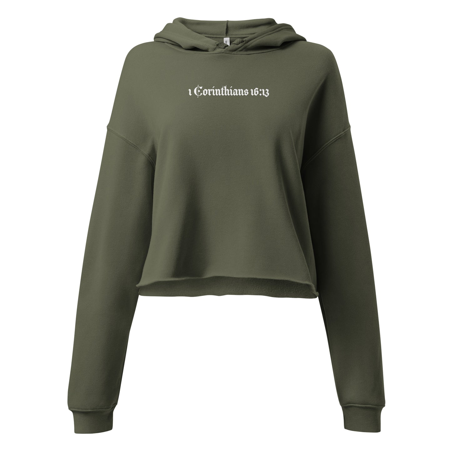1 Corinthians 16:13 Cropped Hoodie