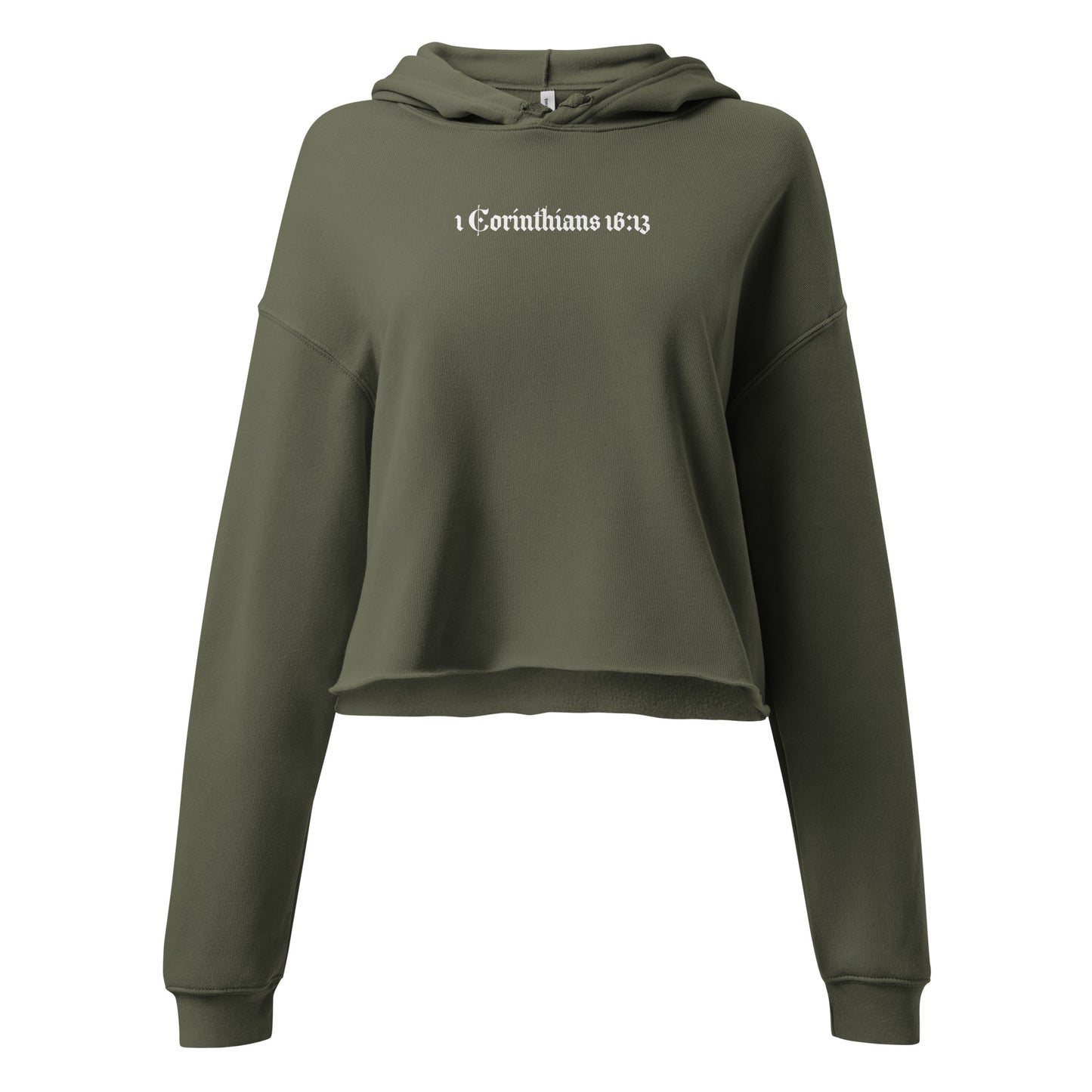 1 Corinthians 16:13 Cropped Hoodie